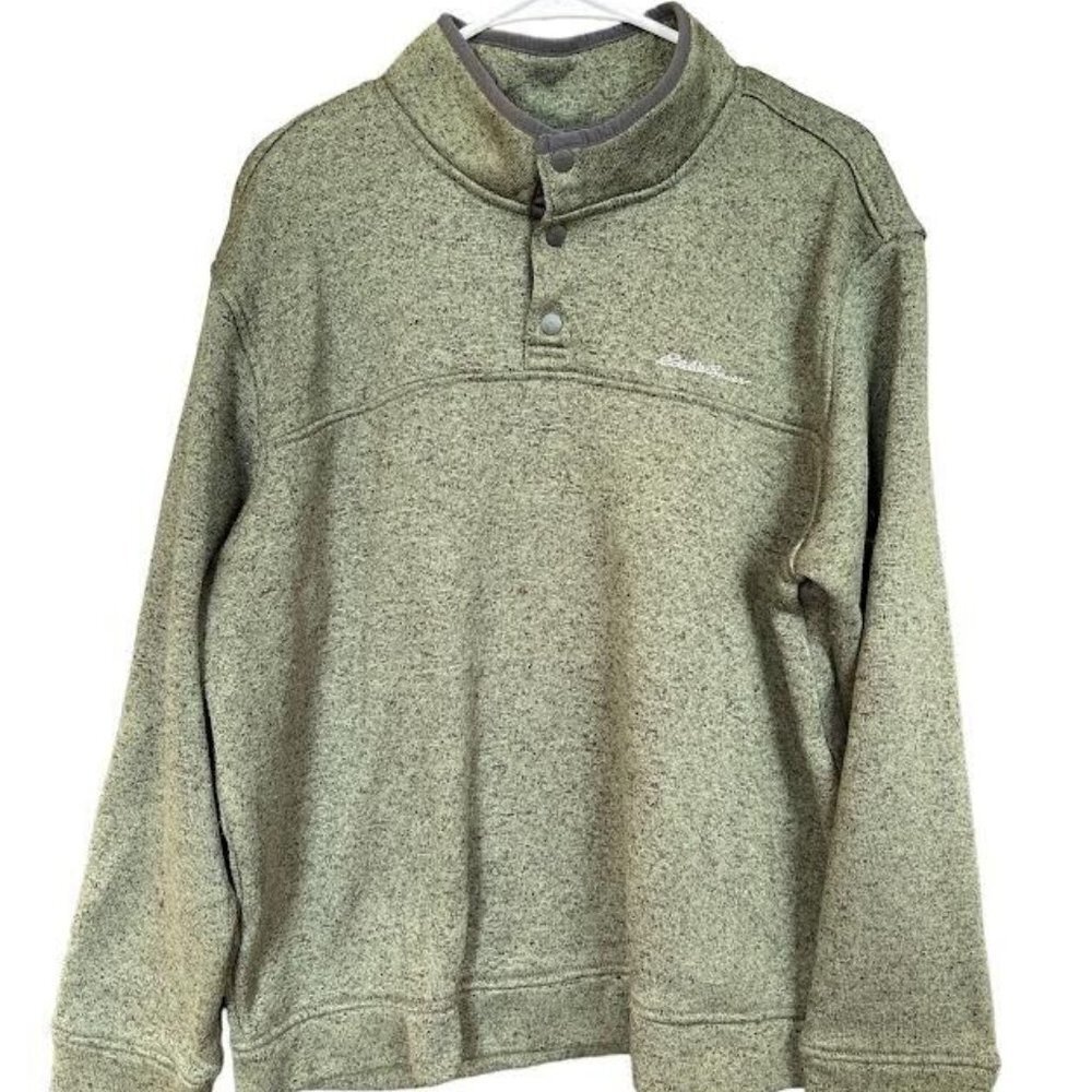 Eddie Bauer Men’s Radiator Fleece Pullover Snap Front Top XL